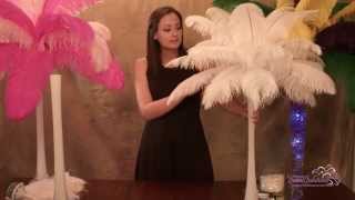 Ostrich Feather Centerpieces How to Make Easy DIY Assembly Instructions [upl. by Duane]