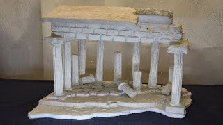 FANTASTICO TEMPIO GRECO IN POLISTIROLO E GESSO PER PRESEPE  MODELLISMO E DIORAMI Tutorial 1 parte [upl. by Sosthena]