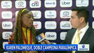 Karen Palomeque la doble campeona paralímpica en París 2024 [upl. by Aerdno952]