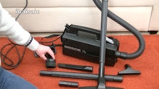 Oreck XL Compact Canister Vacuum Unboxing amp First Look [upl. by Elocon]