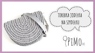 Torebka Jodełka na szydełku ze sznurka poliestrowego  Herringbone crochet bag tutorial PIMOtki [upl. by Matthaus470]