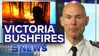 Victoria Bushfires 100000 people threatened fears of ‘mega blaze’  Nine News Australia [upl. by Leggat]