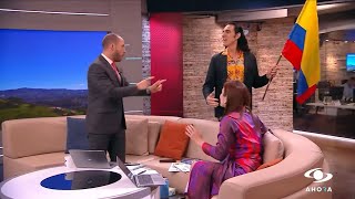 Pedro el Escamoso sorprendió a los presentadores de Noticias Caracol “Quiubo mompirri” [upl. by Ylrae]