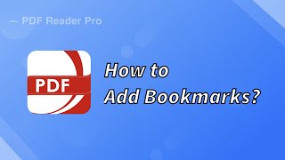 How to Add Bookmarks PDFReaderPro [upl. by Brannon]