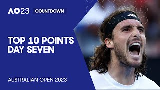 Top 10 Points  Day 7  Australian Open 2023 [upl. by Adnarym]