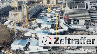 Zeitraffer Stuttgart 21 Lounge und Deckenschließung [upl. by Mecke730]