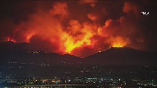 Airport Fire in Orange Riverside counties grows to over 23000 acres [upl. by Mallin]