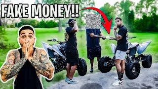 Buying Quad With Fake Money Ends Bad Braap Vlogs [upl. by Yrret]