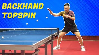 Basic Backhand Topspin  Table Tennis Tutorial  Table Tennis Review 4k [upl. by Nirrok]