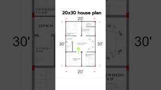 20x30 house plans  20x30 house design architecture homedesign houseplans floorplan shorts [upl. by Zoller]