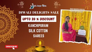 Kanchipuram Silk Cotton Sarees Diwali Delights Sale 🌟 [upl. by Gettings]