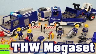 Playmobil THW Megaset 4082 auspacken seratus1 unboxing Technisches Hilfswerk [upl. by Kenlay604]