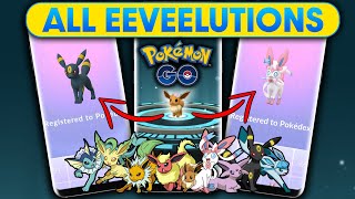 HOW TO GET ALL THE EEVEELUTIONS in POKEMON GO Including Sylveon [upl. by Freddi]