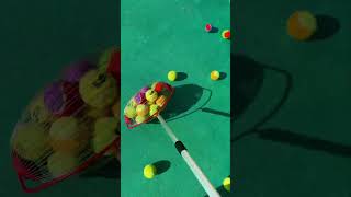 🎾🎾Collect Tennis Balls Like a Pro with This Simple Tool forehand greenball racket smartball [upl. by Mochun]