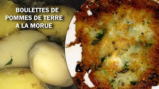 Boulettes pomme de terre à la morue recette facile et simple à faire [upl. by Ahsi]