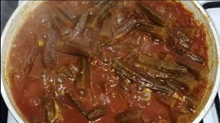 How to Cook Bamia Recipe  Okra with Tomato Paste [upl. by Compton]