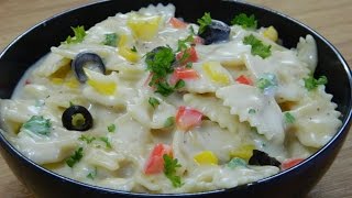 Cheesy Pasta in White Sauce Pasta In Alfredo Sauce  Creamy Sauce  By Food Connection [upl. by Oberstone]