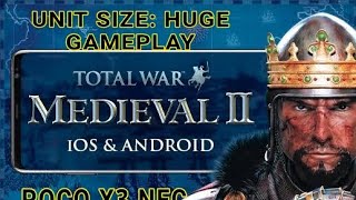 Medieval 2 Total War Mobile Unit Size Huge Gameplay on POCO X3 NFC SNAPDRAGON 732g 6gb Ram [upl. by Bakerman566]