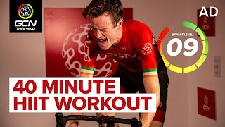 40 Minute HIIT Indoor Cycling Workout [upl. by Ramak689]