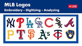 Embroidery School 2023  Episode 3 What I learned Digitizing all the MLB Logos [upl. by Viva343]