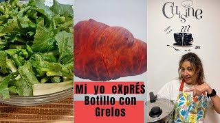 Como hacer Botillo con Grelos en olla exprés o rápida buenísimo delicioso y en solo en 1 hora [upl. by Meihar930]