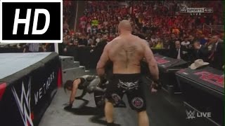 SHOCKING Brock Lesnar DESTROYS Seth Rollins RAW WWE Monday Night Raw 33015  March 30 2015 HD [upl. by Cannell357]