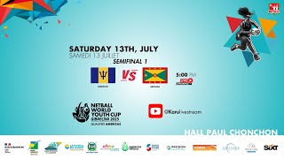 Netball World Youth Cup 2025 Qualifier  Barbados VS Grenada Saturday July 13th [upl. by Aneliram]