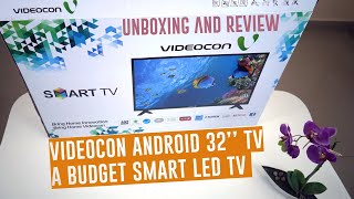 A budget Android 32 Smart TV  Videocon 32 Inch LED TV Black E32DM1100 [upl. by Orabla541]