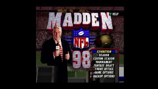 49ers  Chiefs Sim  Madden NFL 98  Sega Saturn 1997 [upl. by Nomelihp]