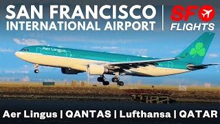 4K SFO PLANE SPOTTING  San Francisco Airport  Air France ZIPAIR Emirates Aer Lingus QANTAS [upl. by Nyleimaj629]