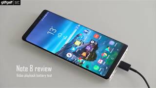 Note 8 battery test  Phone Review  giffgaff [upl. by Fabyola]