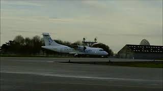 ATRs 4272 take off and landing at Lannion airport [upl. by Ludwigg956]