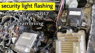 how to program Honda Civic 2016 ECMPCM Replace and programming [upl. by Atlas632]