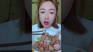 😋大口吃肉超过瘾 海螺 扇贝王food seafood eating eatingshow yummy cooking shorts [upl. by Alahc]