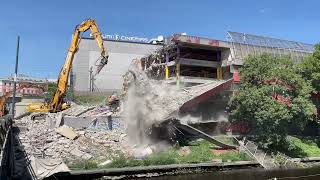 Riga Latvia 4K  Demolition near the Central Market [upl. by Thormora799]