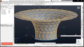 Complex Dome steel structure modeling in Robot structural analysis [upl. by Mercuri404]