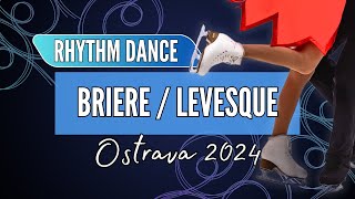 Laurence BRIERE  Julien LEVESQUE CAN  Junior Ice Dance Rhythm Dance  Ostrava 2024 [upl. by Phi]