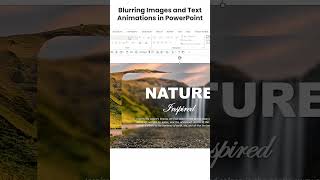 Blurring Images and Text Animations in PowerPoint [upl. by Gert]