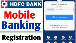 hdfc mobile banking registration 2024  hdfc mobile banking Active  hdfc mobile banking app [upl. by Atteloc472]