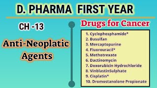 Antineoplastic agentsCH13Pharmaceutical chemistryD PharmFirst year [upl. by Rehtul53]