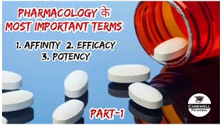 Pharmacology important terms 01  1 Affinity 2 Efficacy 3 Potency  Pharmacy Gpat  Carewell [upl. by Nednyl]