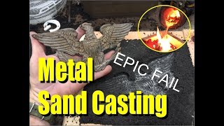 How to Metal Casting with a simple one part Casting Sand mold [upl. by Grath]