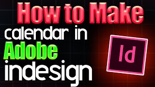 How to make calendar in Adobe InDesign [upl. by Humph561]