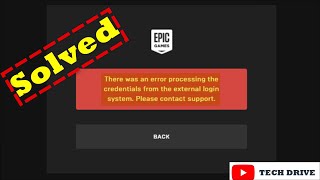 Epic Games Launcher  There was an error processing the credentials from the external login system [upl. by Arerrac]