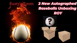 2 New Autographed Baseballs MLB ROY Winner Unboxing [upl. by Moreen345]