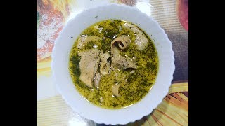 DAMIN YAKHNI  Sheeps stomach lining How to make Tripe Yakhni  Curd curry [upl. by Llednav215]