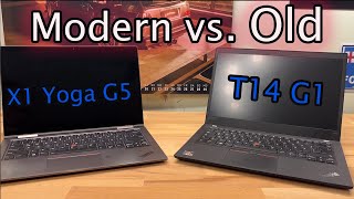 I got a new laptop Lenovo Thinkpad X1 Yoga G5 vs T14 G1 [upl. by Okiruy428]