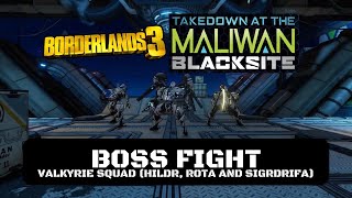 Borderlands 3 Takedown at the Maliwan Blacksite  Valkyrie Squad Boss Fight [upl. by Amerd905]