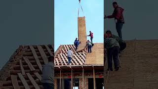 process of laying a thatched roof [upl. by Otrebcire766]