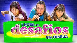 1 hora de desafios em família com Laurinha e Helena  COMPILAÇÃO [upl. by Lisk694]